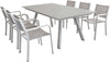 SPLENDOR---set-tavolo-da-giardino-allungabile-200/300x110-compreso-di-6-poltrone-in-alluminio-Tortora-Milani-Home