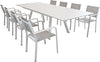 SPLENDOR---set-tavolo-da-giardino-allungabile-200/300x110-compreso-di-8-poltrone-in-alluminio-Tortora-Milani-Home