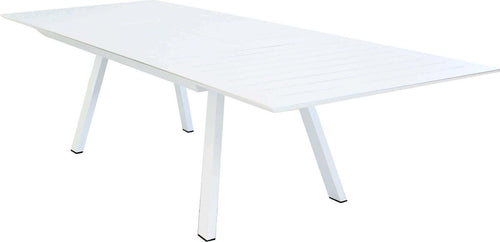 SPLENDOR---tavolo-da-giardino-allungabile-in-alluminio-200/300x110-Bianco-Milani-Home