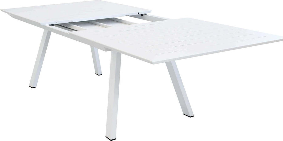 SPLENDOR---tavolo-da-giardino-allungabile-in-alluminio-200/300x110-Bianco-Milani-Home