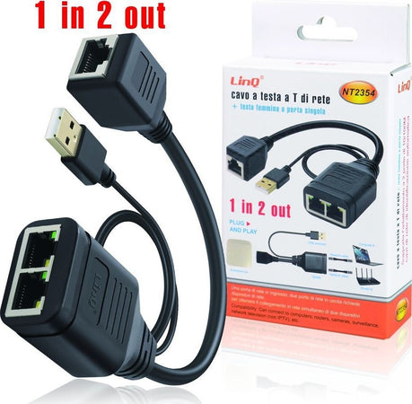 Splitter Ethernet 2 In 1 Femmina Switch Usb Doppiatore Rete Rj45 2 Porte Nt2354 Elettronica/Cellulari e accessori/Accessori/Caricabatterie/Caricabatterie da auto Trade Shop italia - Napoli, Commerciovirtuoso.it