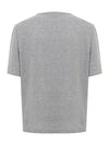 DSQUARED2 T-Shirt Grigio Melange con logo Dsquared2 Icon. da donna