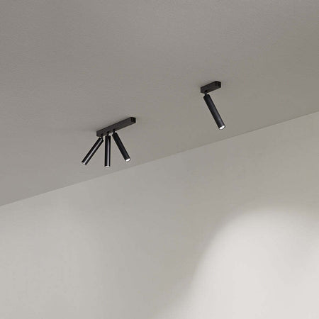 Spot-Contemporaneo-Bambù-Alluminio-Nero-3-Led-Integrato-10W