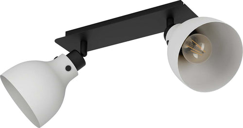 Spot-Contemporaneo-Matlock-In-Acciaio-Grigio-2-Luci-E27-40W-Ip20