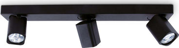 Spot-Contemporaneo-Rudy-Alluminio-Nero-3-Luci-Gu10-35W-3000K-Ip20