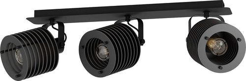 Spot-Contemporaneo-Segovia-In-Acciaio-Nero-3-Luci-E27-40W-Ip20