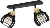 Spot-Contemporaneo-Stillington-1-In-Acciaio-Nero-2-Luci-E27-40W-Ip20