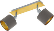 Spot-Contemporaneo-Valbiano-In-Acciaio-Ottone-2-Luci-E14-7W-Ip20