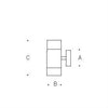 Spot da parete per esterni Pan International Miami 2 luci (quadrato)
