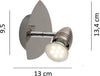 Spot-Led-Sunny-Orientabile-Nikel-1Xgu10-5W-400Lm-2700K-10X12,5Cm