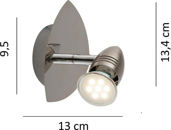 Spot-Led-Sunny-Orientabile-Nikel-1Xgu10-5W-400Lm-2700K-10X12,5Cm