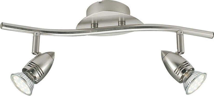 Spot Led Sunny Orientabile Nikel 2Xgu10 5W 400Lm 2700K 39X12Cm Illuminazione/Illuminazione per interni/Illuminazioni per pareti/Faretti da muro Led Mall Home - Napoli, Commerciovirtuoso.it
