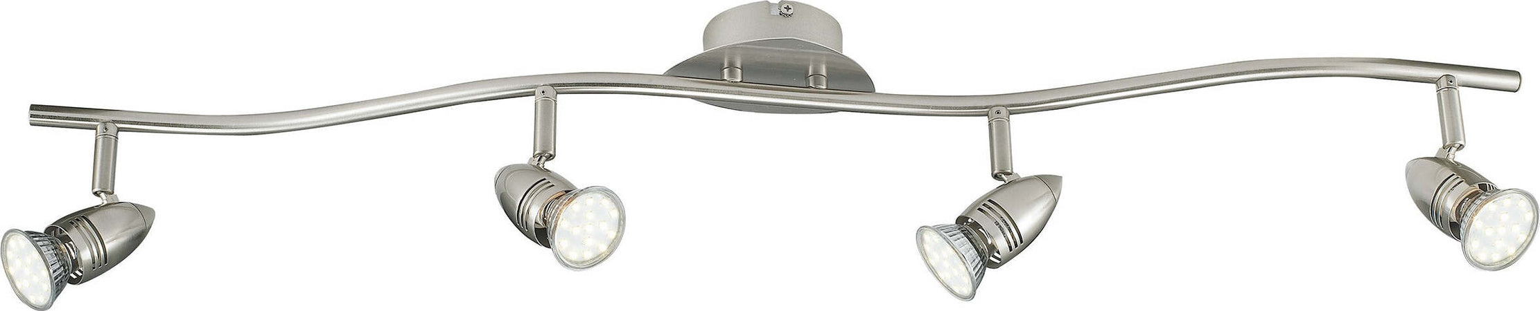 Spot Led Sunny Orientabile Nikel 4Xgu10 5W 400Lm 2700K 94,5X16,5Cm Illuminazione/Illuminazione per interni/Illuminazioni per pareti/Faretti da muro Led Mall Home - Napoli, Commerciovirtuoso.it