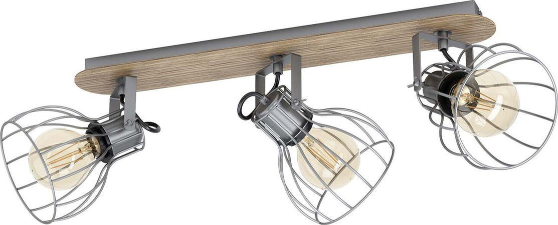 Spot-Minimal-Sambatello-Legno-Marrone-3-Luci-E27-40W