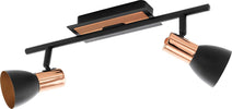 Spot-Moderno-Barnham-In-Acciaio-Nero-2-Luci-Gu10-3W-Ip20