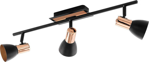 Spot-Moderno-Barnham-In-Acciaio-Nero-3-Luci-Gu10-3W-Ip20