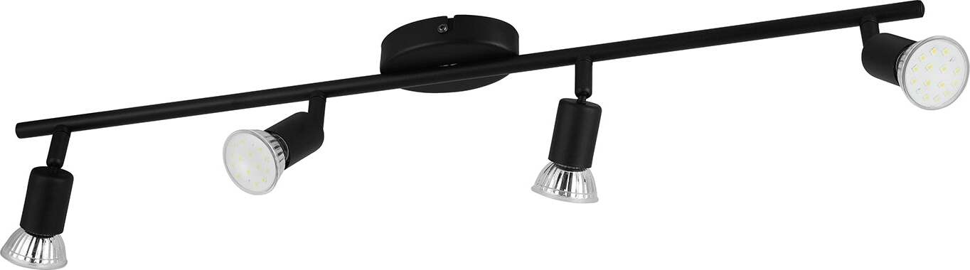 Spot-Moderno-Buzz-Led-In-Acciaio-Nero-4-Luci-Gu10-2,8W-Ip20