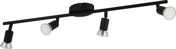 Spot-Moderno-Buzz-Led-In-Acciaio-Nero-4-Luci-Gu10-2,8W-Ip20