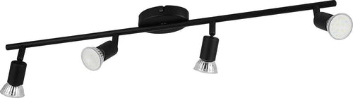 Spot-Moderno-Buzz-Led-In-Acciaio-Nero-4-Luci-Gu10-2,8W-Ip20