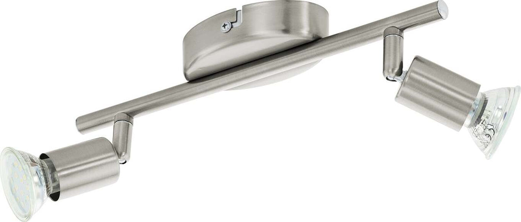 Spot-Moderno-Buzz-Led-In-Acciaio-Nichel-Satinato-2-Luci-Gu10-2,8W-Ip20