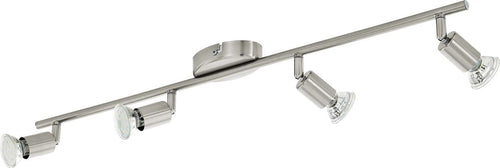 Spot-Moderno-Buzz-Led-In-Acciaio-Nichel-Satinato-4-Luci-Gu10-2,8W-Ip20