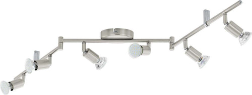 Spot-Moderno-Buzz-Led-In-Acciaio-Nichel-Satinato-6-Luci-Gu10-2,8W-Ip20