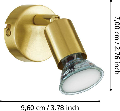 Spot-Moderno-Buzz-Led-In-Acciaio-Ottone-1-Luce-Gu10-2,8W-Ip20