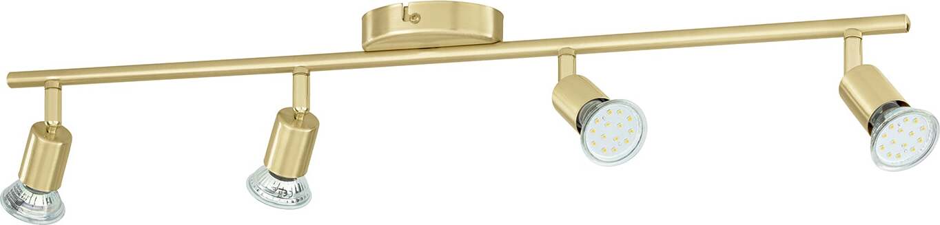 Spot-Moderno-Buzz-Led-In-Acciaio-Ottone-4-Luci-Gu10-2,8W-Ip20