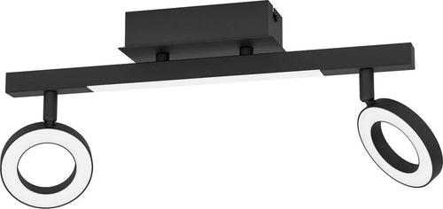 Spot-Moderno-Cardillio-2-In-Alluminio-Nero-2-Luci-Led-3,2W-3000K-Ip20
