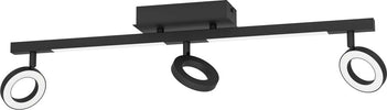 Spot-Moderno-Cardillio-2-In-Alluminio-Nero-3-Luci-Led-3,2W-3000K-Ip20
