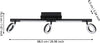 Spot-Moderno-Cardillio-2-In-Alluminio-Nero-3-Luci-Led-3,2W-3000K-Ip20