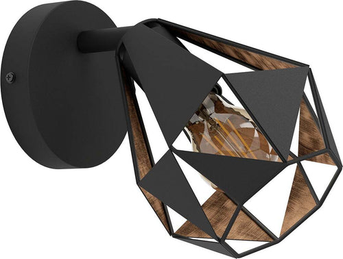 Spot-Moderno-Carlton-7-In-Acciaio-Nero-1-Luce-E27-40W-Ip20