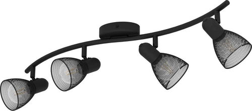 Spot-Moderno-Carovigno-In-Acciaio-Nero-4-Luci-E14-40W-Ip20