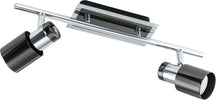 Spot-Moderno-Davida-1-In-Acciaio-Nichel-2-Luci-Gu10-4,6W-Ip20