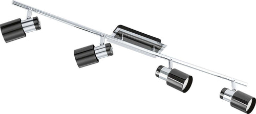 Spot-Moderno-Davida-1-In-Acciaio-Nichel-4-Luci-Gu10-4,6W-Ip20