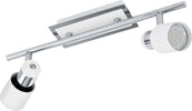 Spot-Moderno-Davida-In-Acciaio-Cromo-2-Luci-Gu10-4,6W-Ip20