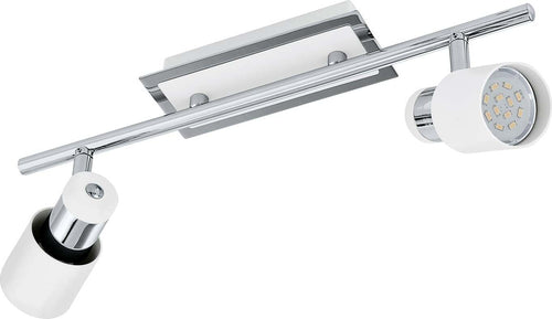 Spot-Moderno-Davida-In-Acciaio-Cromo-2-Luci-Gu10-4,6W-Ip20