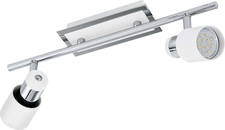 Spot-Moderno-Davida-In-Acciaio-Cromo-2-Luci-Gu10-4,6W-Ip20