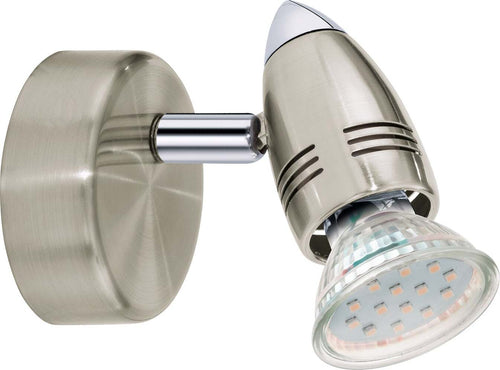 Spot-Moderno-Magnum-Led-In-Acciaio-Nichel-Satinato-1-Luce-Gu10-2,8W-3000K-Ip20