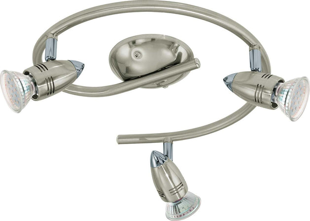 Spot-Moderno-Magnum-Led-In-Acciaio-Nichel-Satinato-3-Luci-Gu10-2,8W-3000K-Ip20