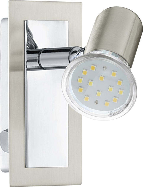 Spot-Moderno-Rottelo-In-Acciaio-Nichel-Satinato-1-Luce-Gu10-4,6W-Ip20