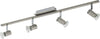 Spot-Moderno-Rottelo-In-Acciaio-Nichel-Satinato-4-Luci-Gu10-4,6W-Ip20