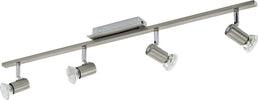 Spot-Moderno-Rottelo-In-Acciaio-Nichel-Satinato-4-Luci-Gu10-4,6W-Ip20