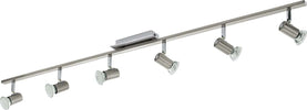 Spot-Moderno-Rottelo-In-Acciaio-Nichel-Satinato-6-Luci-Gu10-4,6W-Ip20