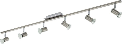 Spot-Moderno-Rottelo-In-Acciaio-Nichel-Satinato-6-Luci-Gu10-4,6W-Ip20