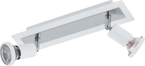 Spot-Moderno-Sarria-In-Acciaio-Bianco-2-Luci-Gu10-4,5W-Ip20
