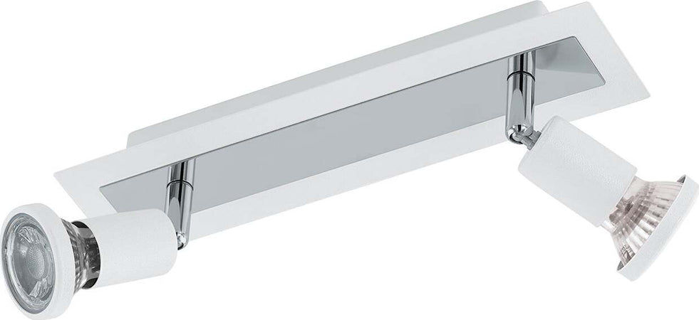 Spot-Moderno-Sarria-In-Acciaio-Bianco-2-Luci-Gu10-4,5W-Ip20