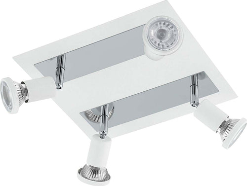 Spot-Moderno-Sarria-In-Acciaio-Bianco-4-Luci-Gu10-4,5W-Ip20