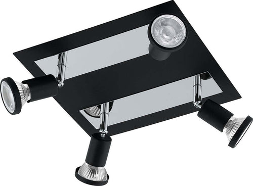 Spot-Moderno-Sarria-In-Acciaio-Nero-4-Luci-Gu10-4,5W-Ip20