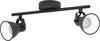 Spot-Moderno-Seras-2-In-Acciaio-Nero-2-Luci-Gu10-3W-Ip20